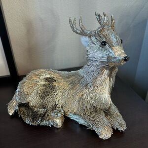 Silver and Gold Decorative Deer Figurine